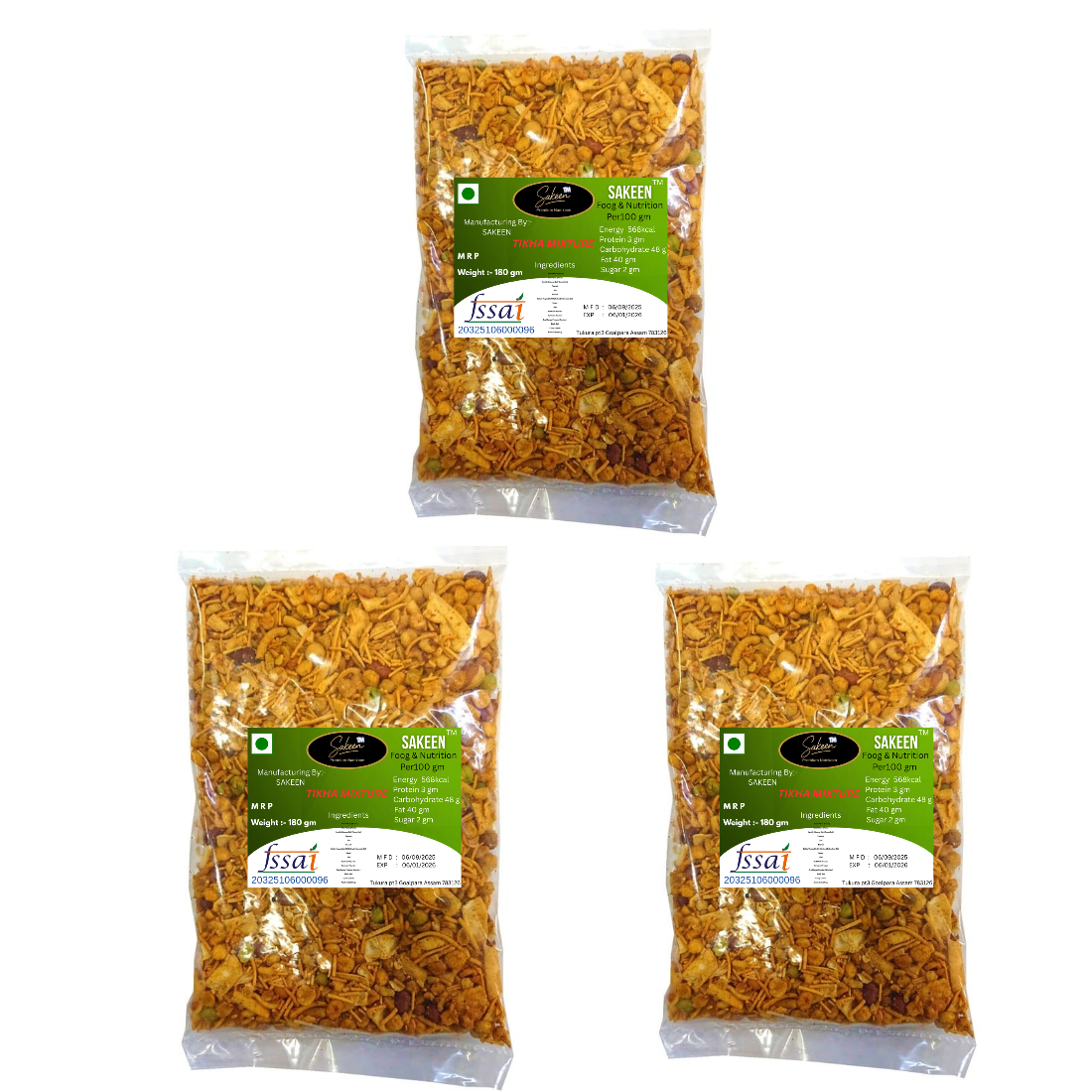 Tikha Mixture चाय के साथ नाश्ता  180g*3